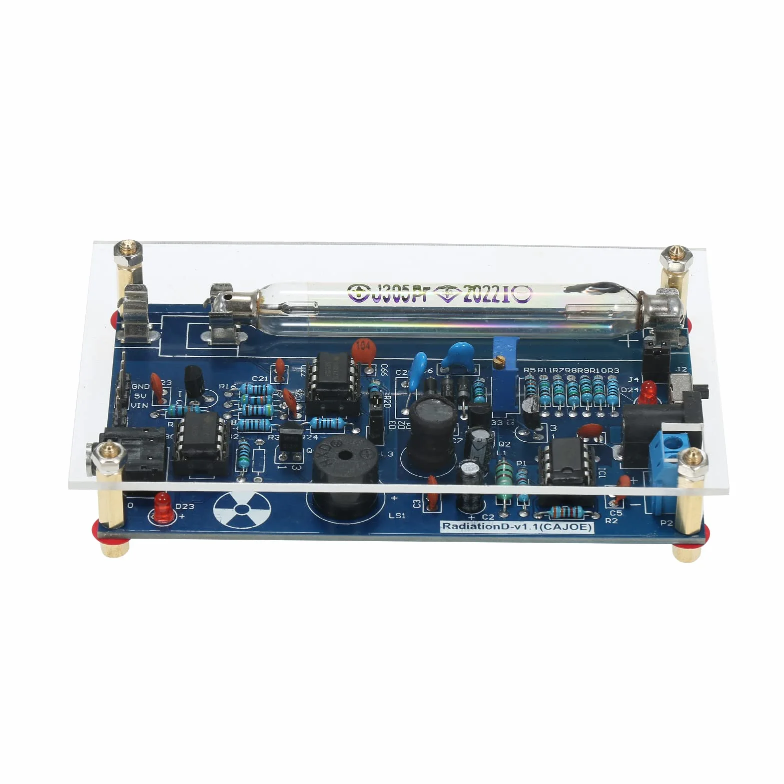 Zmontowany system detektora promieniowania, "zrób to sam" Miller Tube Nuclear Radiation Detector Geigera, Counter Kit moduły moduły eksperymentalne