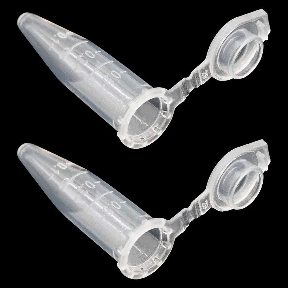 200 sztuk probówek do mikrowirówki w skali 0,5 ml, plastikowe probówki do mikrowirówki z dołączoną nasadką zatrzaskową do probówek do wirówek laboratoryjnych, butelek na próbki, laboratoryjne materiały eksploatacyjne