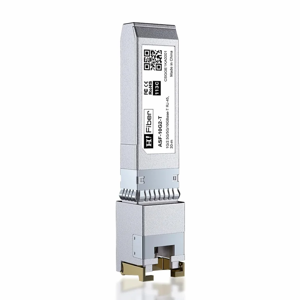 Transceiver 10 GB SFP+ RJ45, moduł Ethernet 10Gbase-T SFP+ obsługuje 10G/5G/2,5G/1,25G, Marvell 113C-Chip, kompatybilny z Cisco SFP-10G-T-S, Ubiquiti UF-RJ45-10G, UniFi, Meraki, MikroTik..., 30 m
