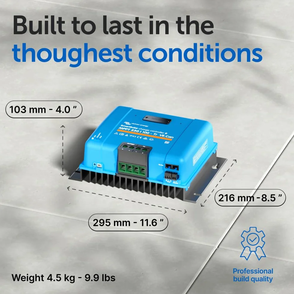 Victron Energy SmartSolar MPPT TR VE.Can 250V 100A 12/24/36/48V Kontroler Ładowania Słonecznego Bluetooth