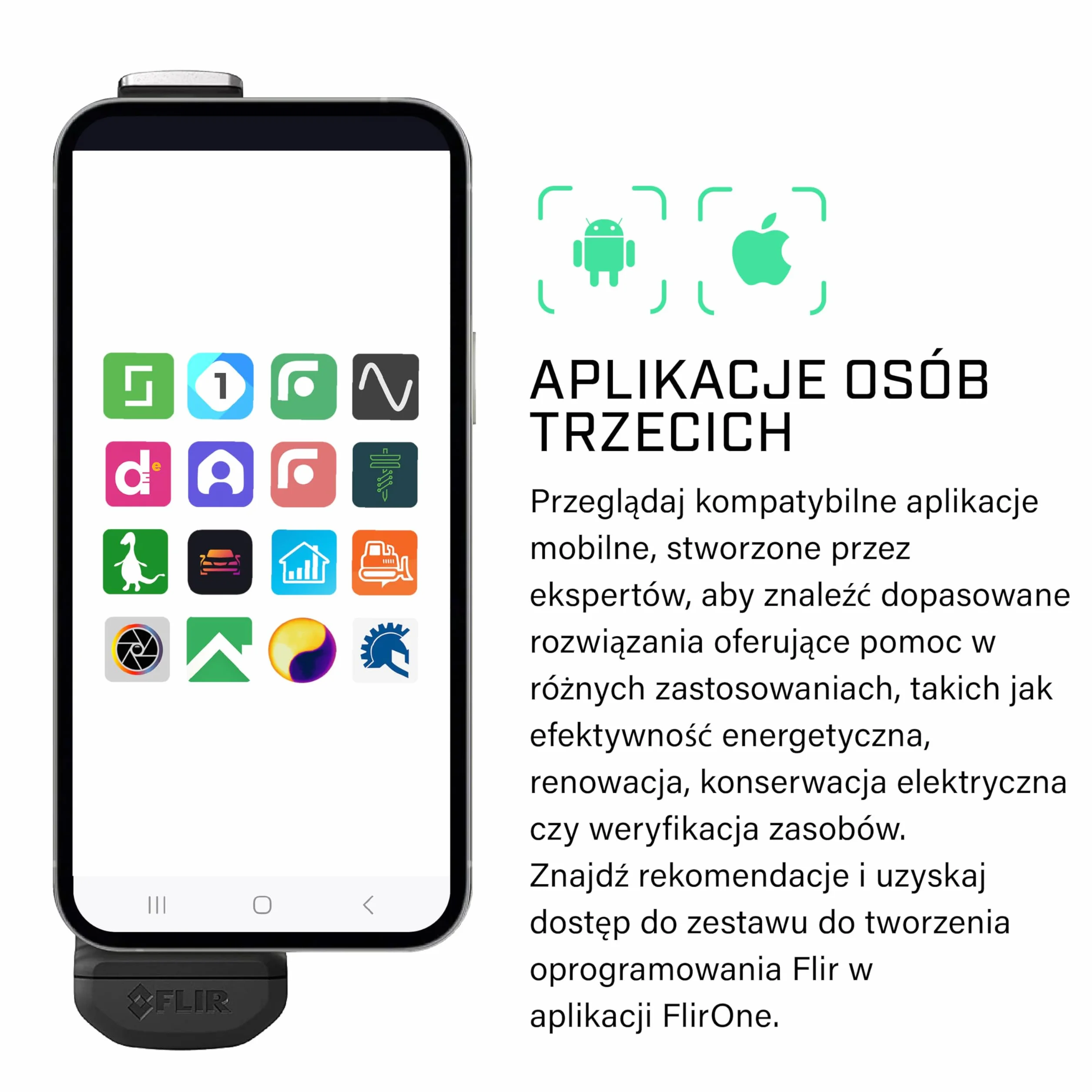 FLIR EDGE Pro Bezprzewodowa Kamera Termowizyjna Bluetooth 320x240 Superrozdzielczość iOS Android