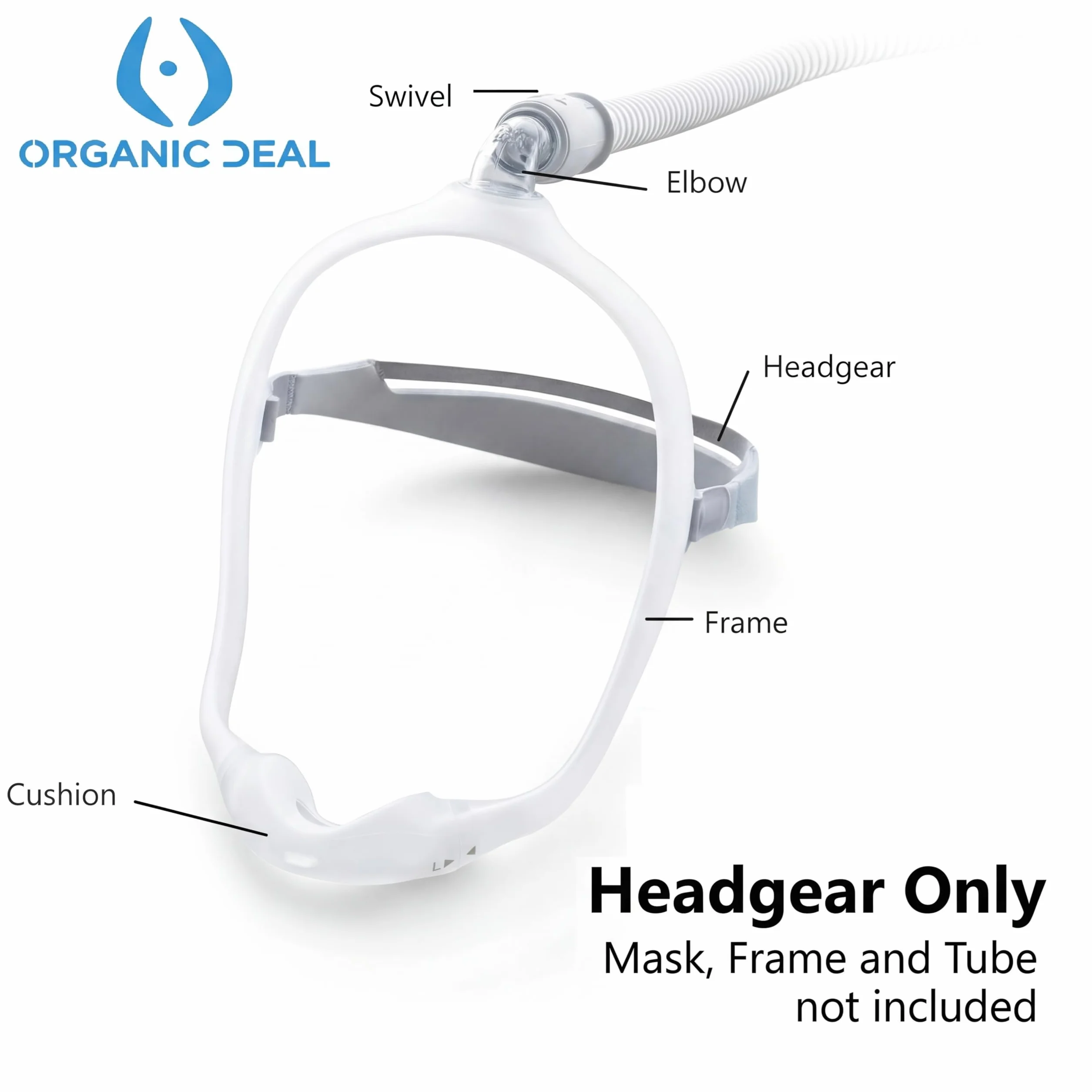 Pasek do nakrycia głowy CPAP DreamWear do maski nosowej i respiratora Dreamstation - wymiana paska CPAP
