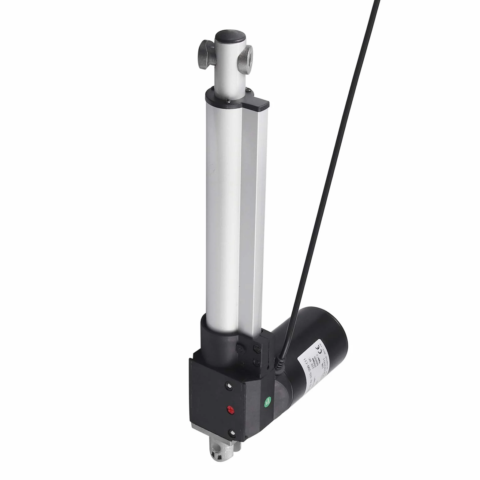 Justech Napęd liniowy DC 24 V Heavy Duty 6000N/1280 LBS 200 mm/8 cali liniowy napęd ruchu ze stopu aluminium do elektrycznych otwieraczy drzwi, automatycznych maszyn RV