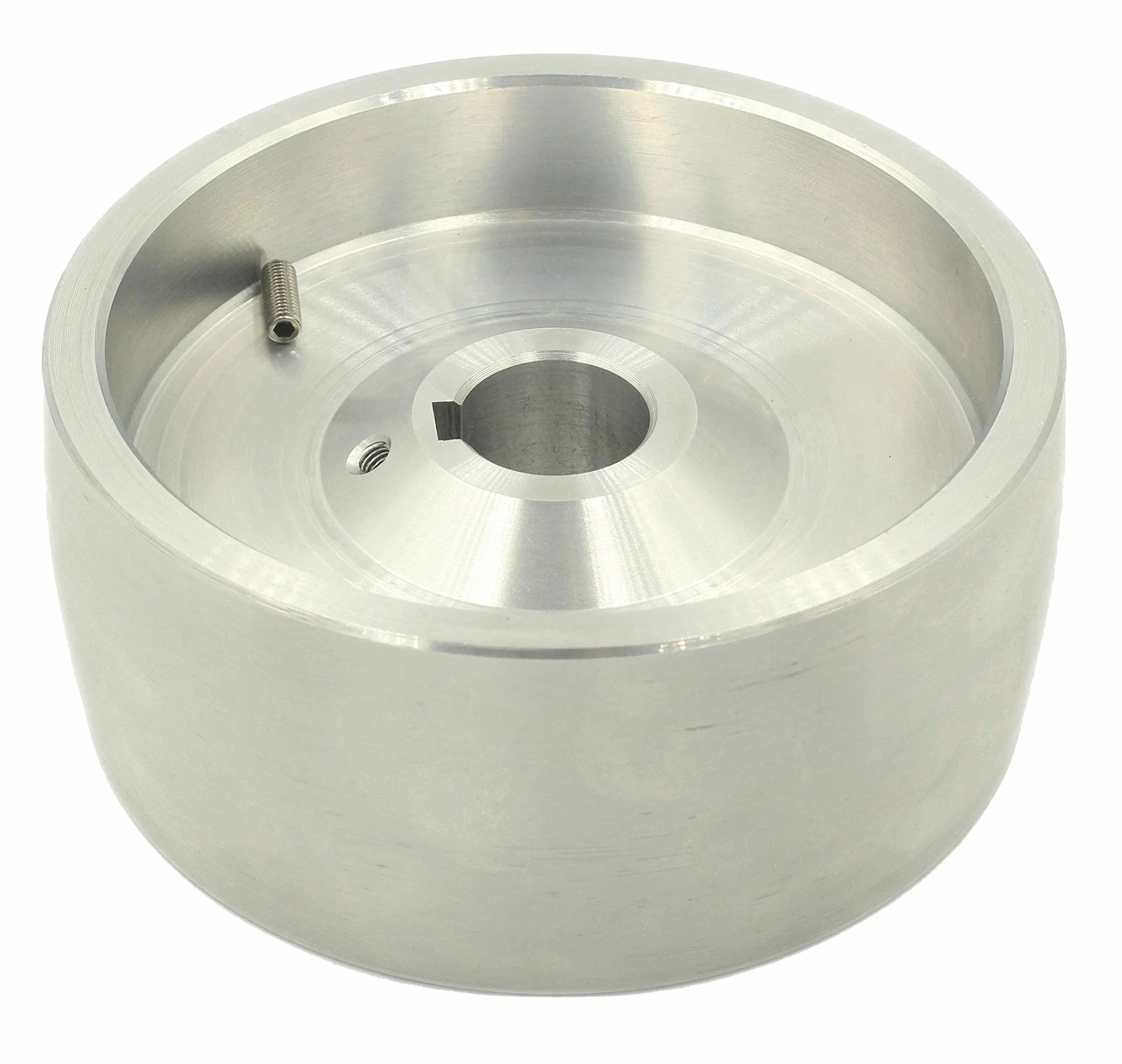Koło napędowe do szlifierki taśmowej CNC, średnica 130 mm, szerokość 55 mm, otwór 24 mm, wyprodukowano w UE (napęd 130-24)