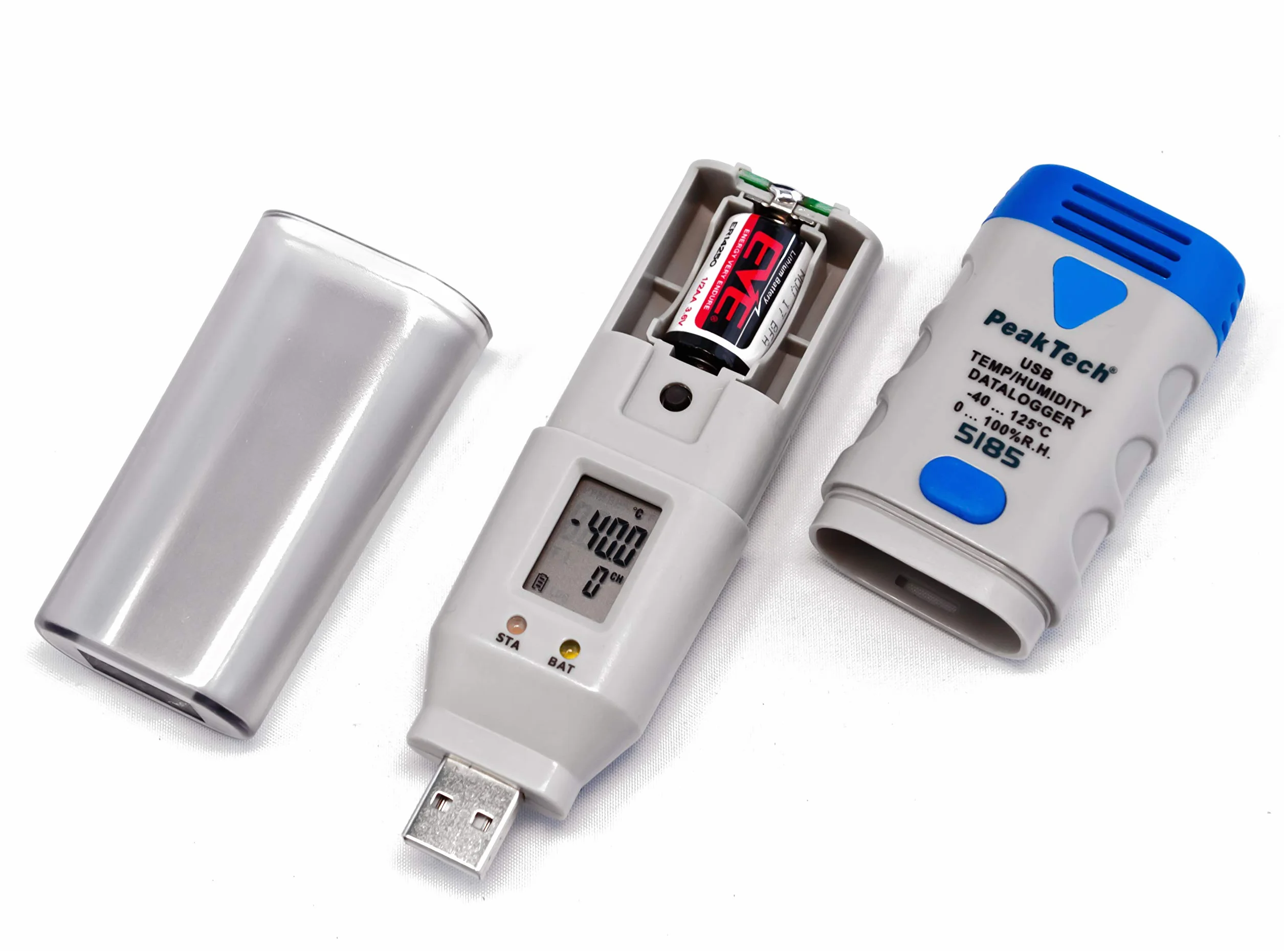PeakTech P 5185 - Rejestrator danych USB ~ Temperatura i wilgotność powietrza ~ 32000 punktów