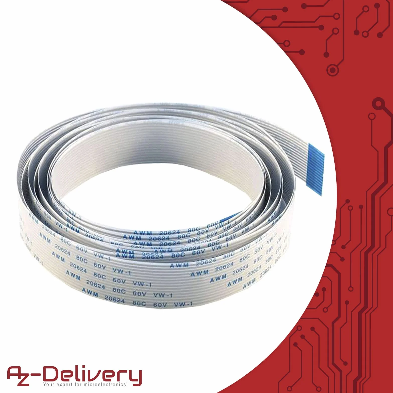 AZDelivery 3x Wymienny kabel elastyczny 200 cm do Raspberry Pi kamery wyświetlacza