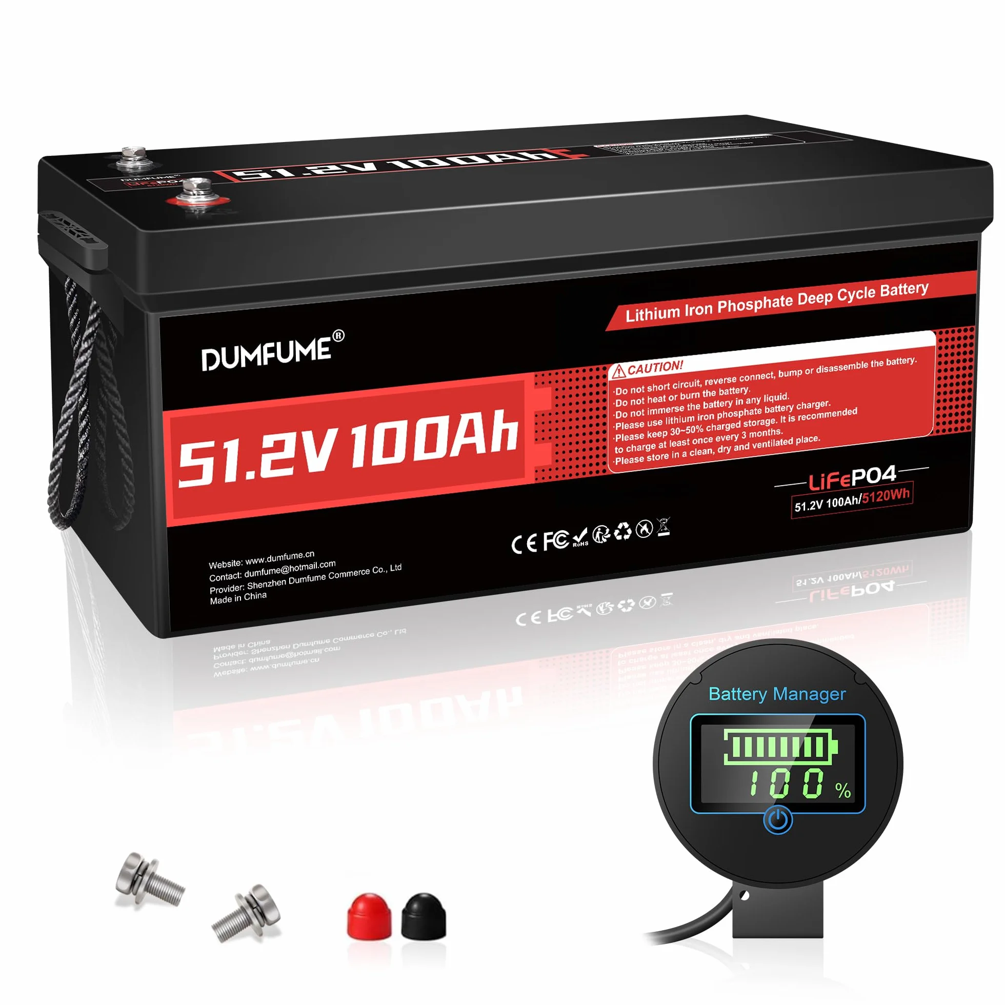 Bateria Litowa LiFePO4 48V 100Ah 200A BMS do Wózka Golfowego Off-Grid