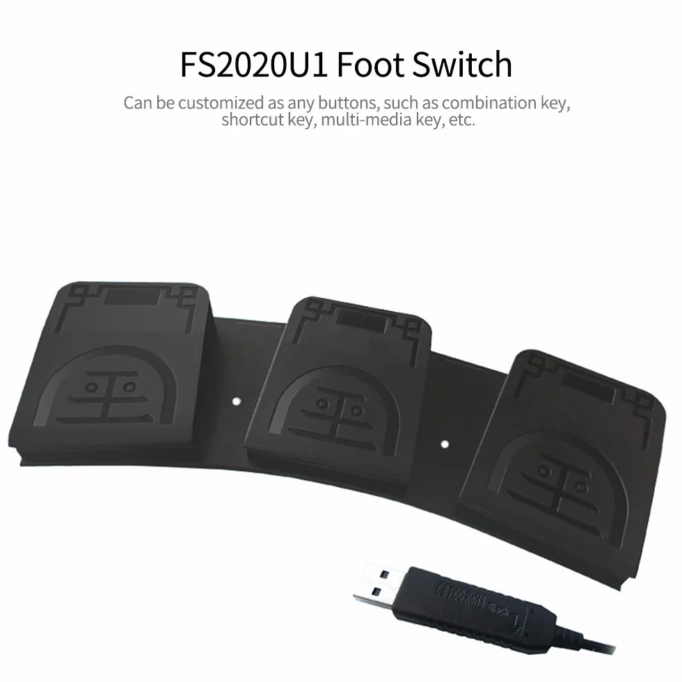Docooler FS2020U1 przełącznik nożny USB, klawisz sterujący, niestandardowy akcji do urządzeń medycznych, instrumentów, komputerów, biura