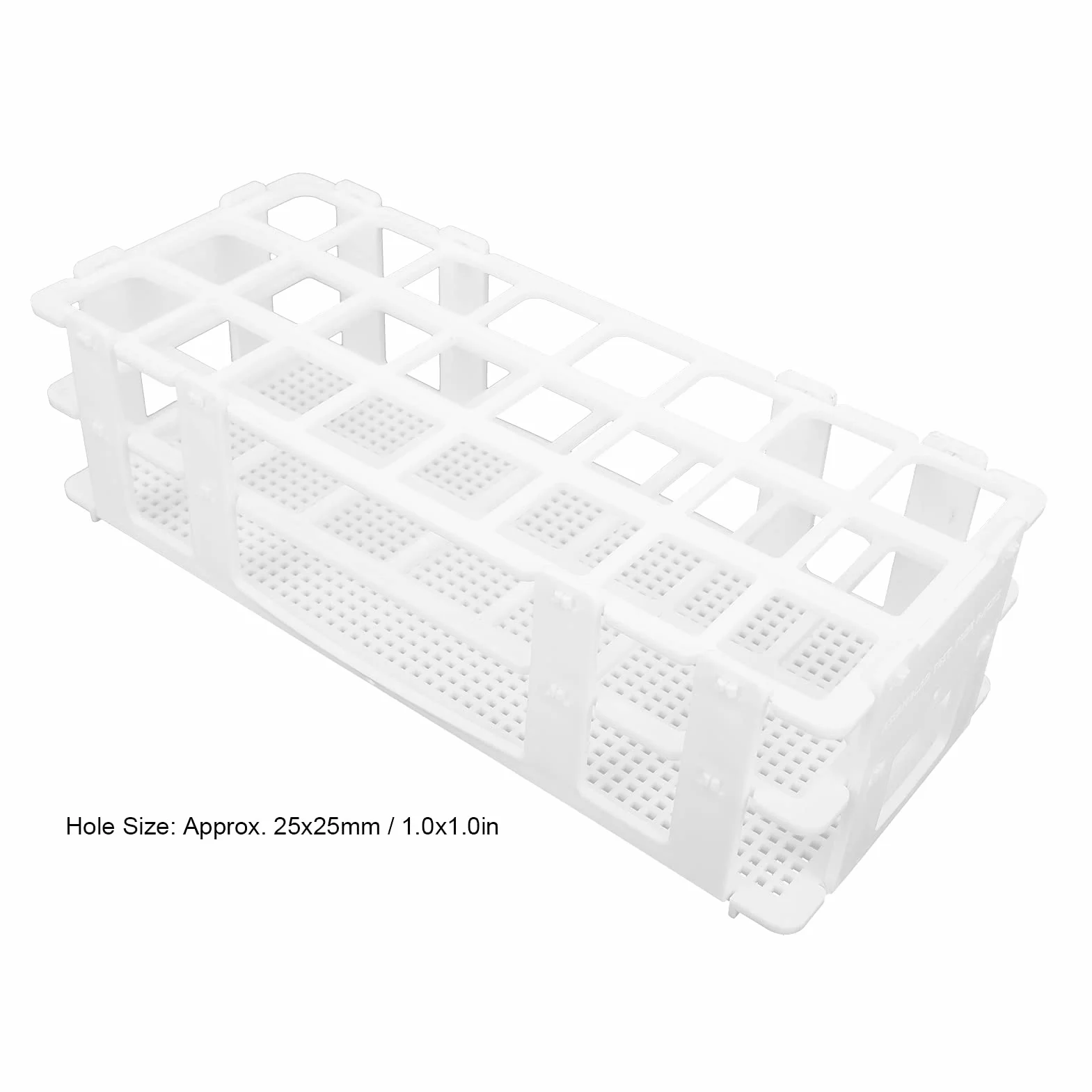 24-otworowy Stojak na Probówki 25x25mm Uchwyt na Probówki Laboratoryjne Plastikowy 3-warstwowy Stojak na Probówki, Odłączany