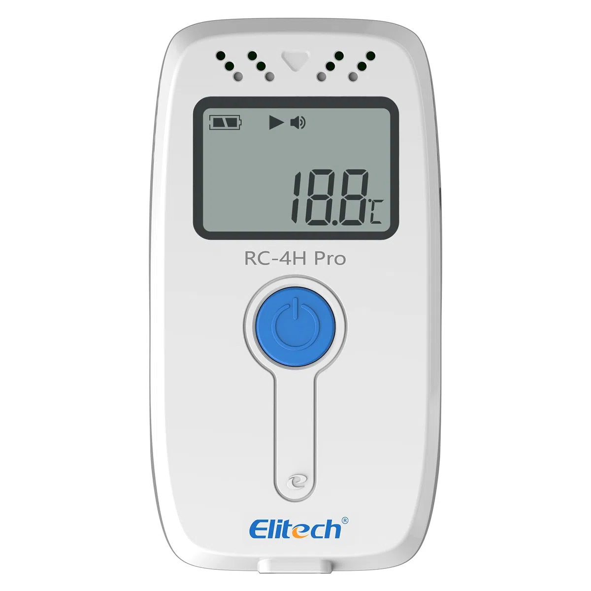 Elitech Rejestrator temperatury i wilgotności RC-4HC, rejestrator temperatury i temperatury, 16000 nagrań, czujnik zewnętrzny, alarm brzęczyka, raport PDF EXCEL, 1 rok żywotności baterii