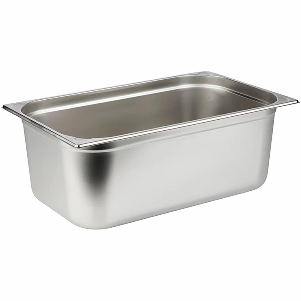 APS 81108 Pojemnik GN 1/1, pojemnik gastronomiczny ze stali nierdzewnej/wymiary 32,5 x 53 cm/głębokość 20 cm, kolor stali nierdzewnej, 25 l