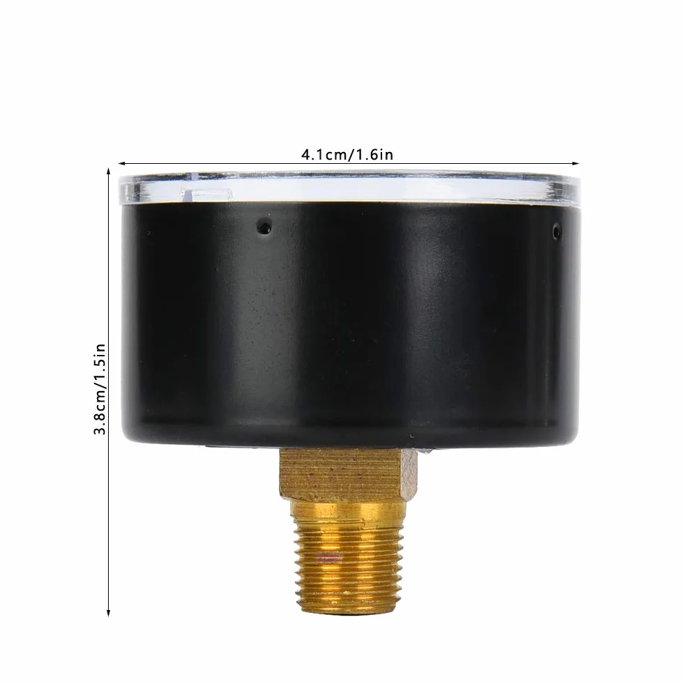 Manometr Wody Manometr Powietrza 10 Bar Manometr 1/8 "BSPT Gwint do Wody do Powietrza do Oleju(0-160psi, 0-11bar)