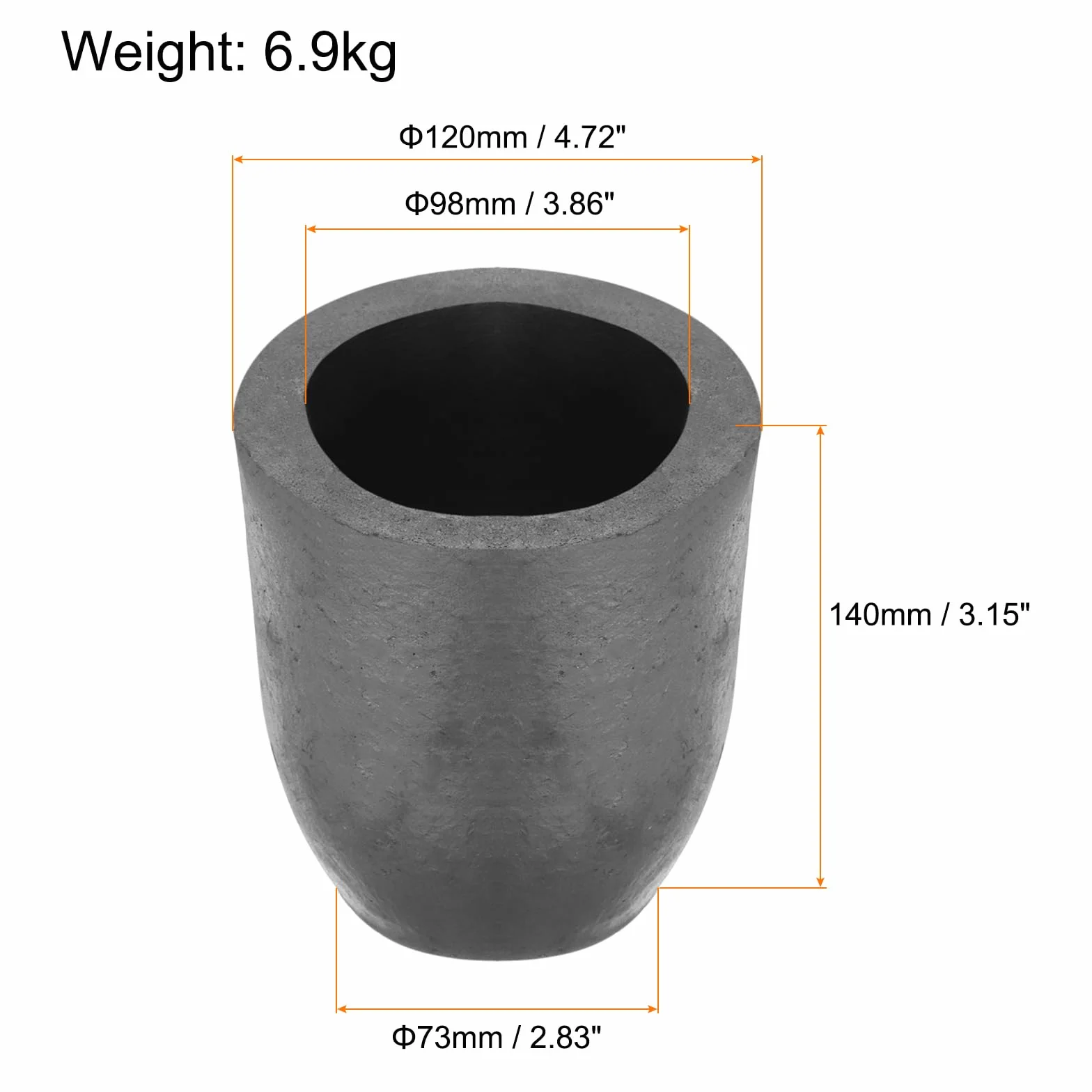 Tygiel krzemowo-grafitowy 6,9 kg 98 mm średnica 140 mm wys