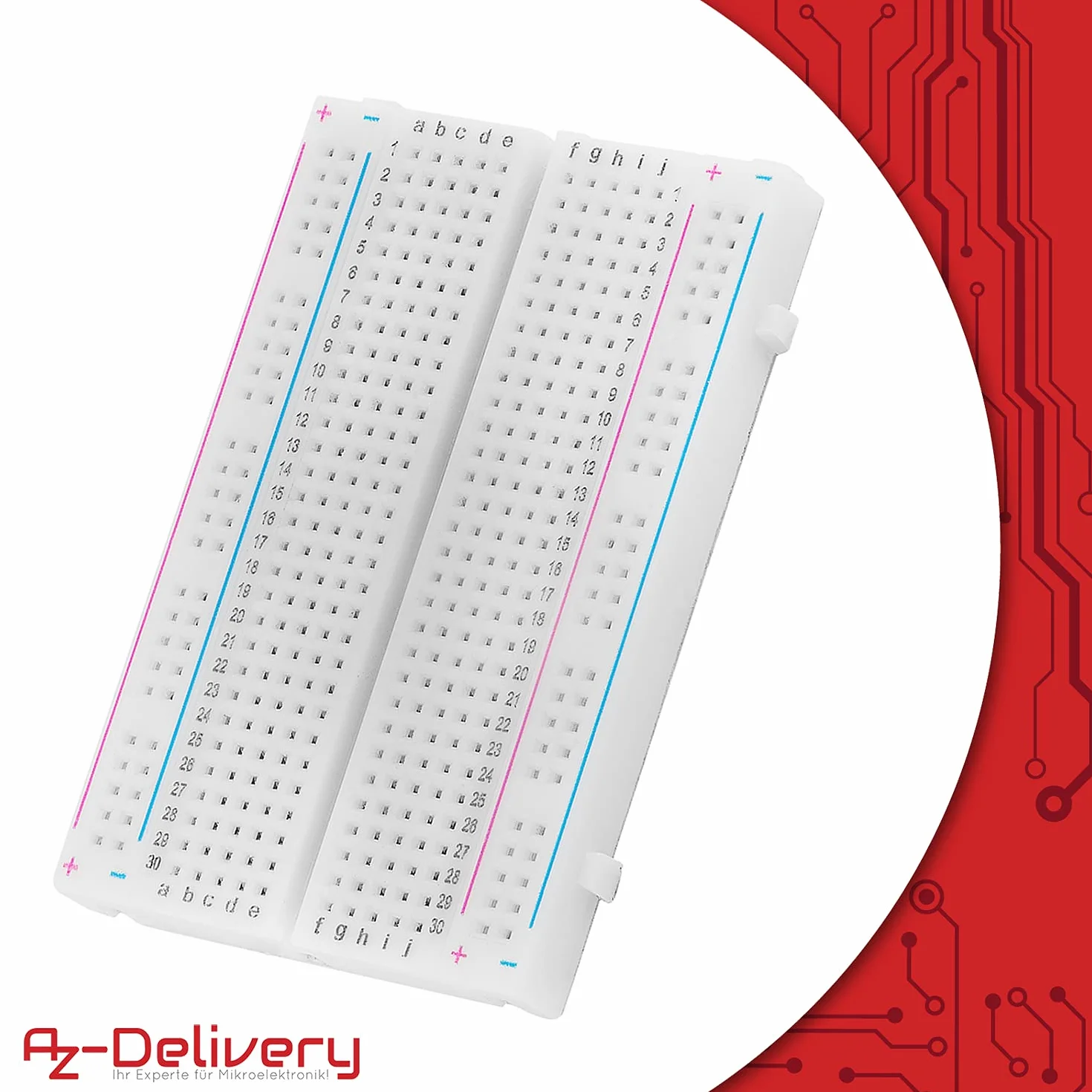 AZDelivery 5 x Mini Breadboard 400 Pin z 4 Busbars dla Jumper Cable kompatybilny z Arduino i Raspberry Pi w tym e-Book!