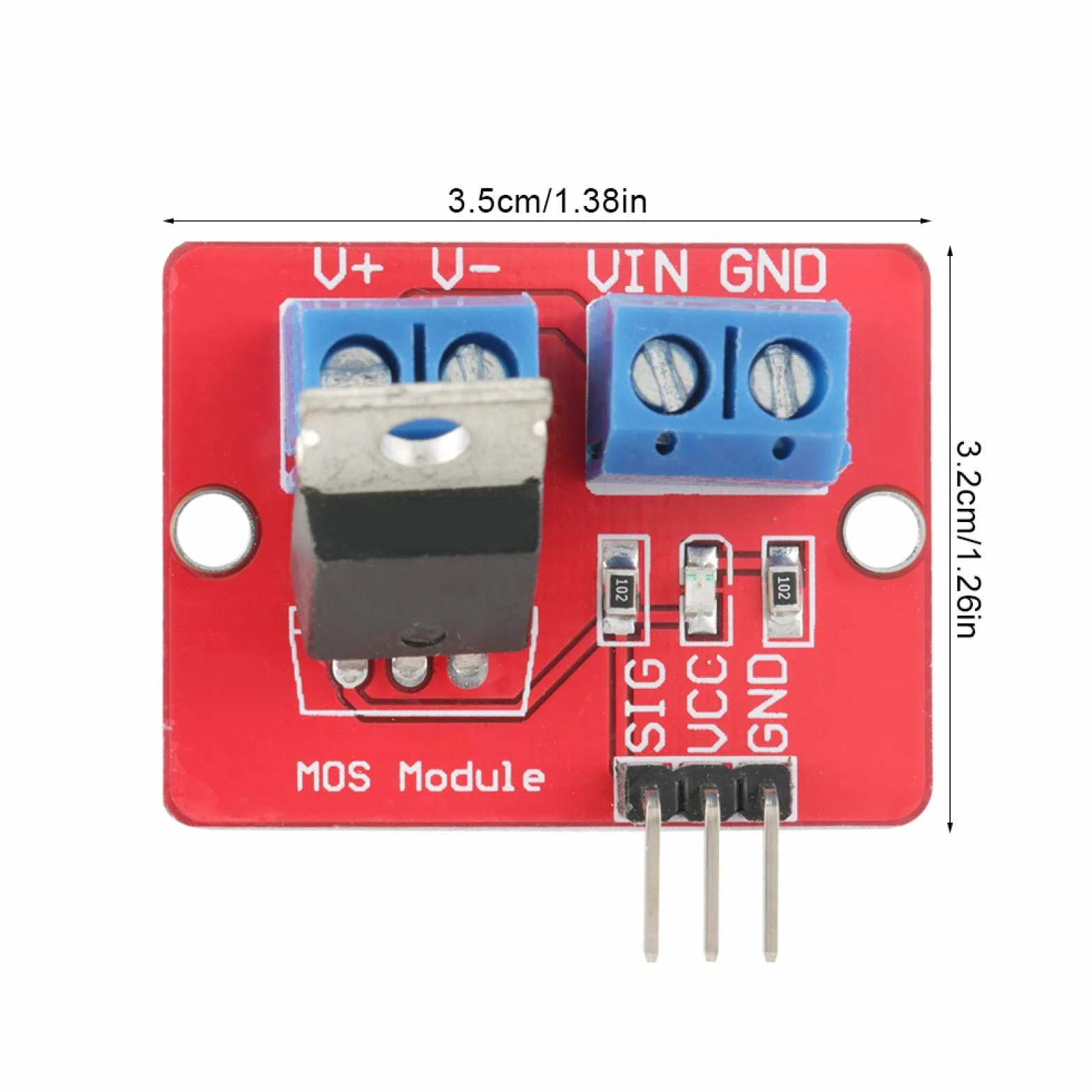 Sterownik IRF520 - 5 szt. 3,3 V/5 V IRF520 MOSFET Moduły sterownika PWM wyjście tablice napędowe wyjście 0-24 V
