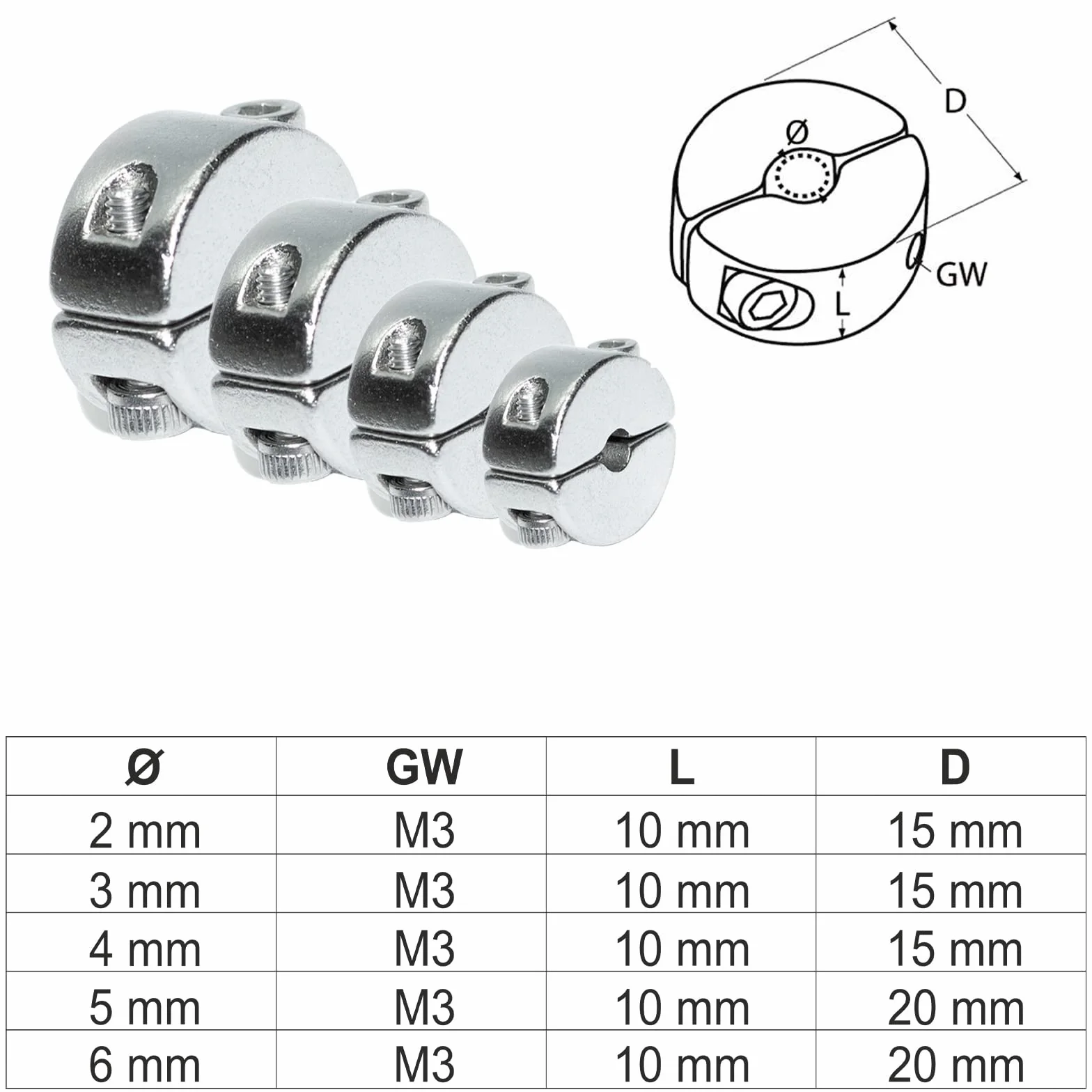 Zacisk zatrzymujący (dzielony) ze stali nierdzewnej V4A - zacisk linowy zacisk do liny drucianej zacisk liny drucianej (2 mm, 2 sztuki)