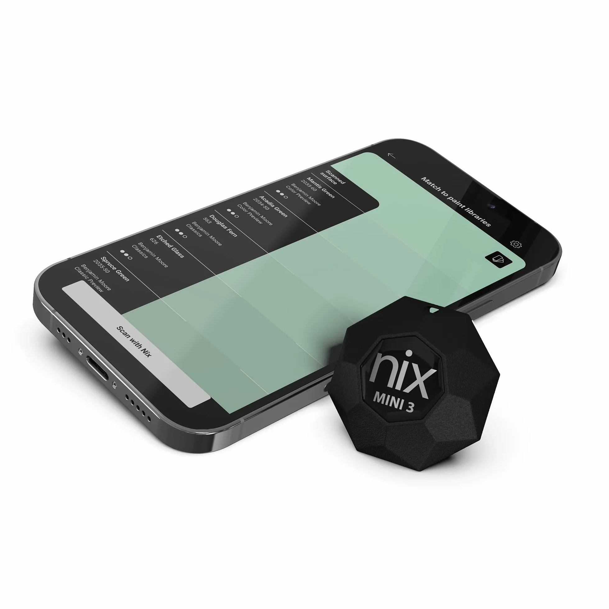 Nix Mini 3 - Sensor Kolorów - Przenośne Dopasowywanie - Odporny na Kurz (IPX4) - Identyfikuj Farby i Kolory Cyfrowe (Mini 3)