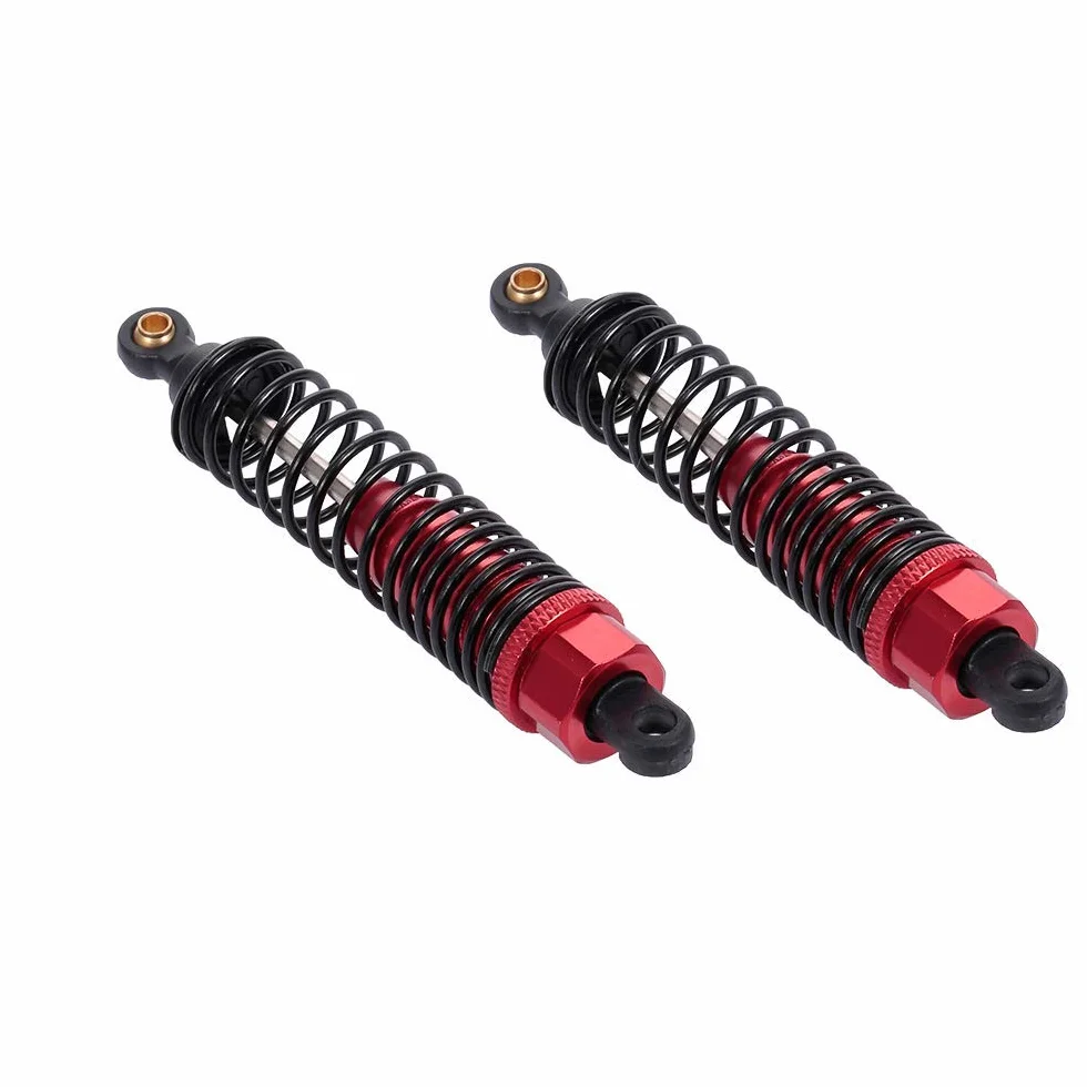 Amortyzatory metalowe z regulacją 60 mm 85 mm 100 mm do RC Crawler Axial SCX10 TRX4 D90 1/10 (czerwień)