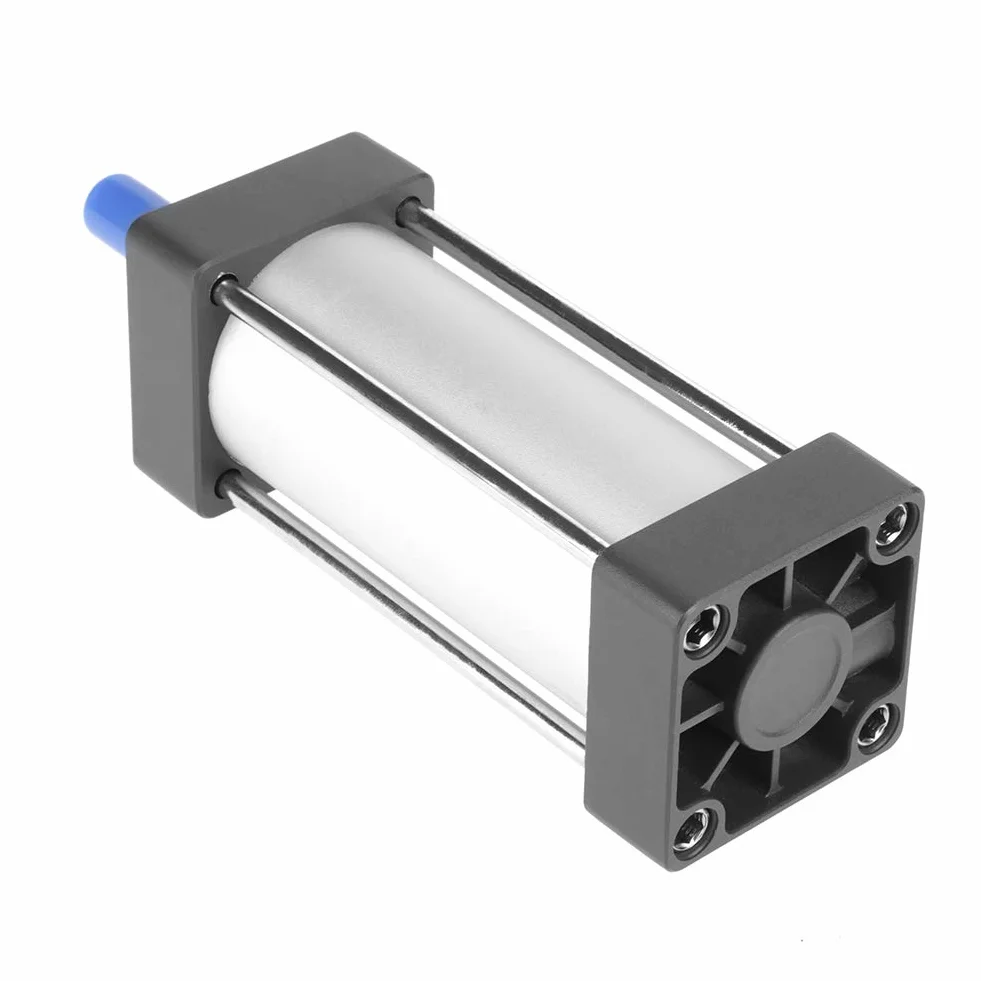 Pneumatyczny siłownik pneumatyczny ze stopu aluminium 100mm skok 63mm otwór przykręcany tłoczysko pneumatyczny siłownik pneumatyczny podwójnego działania 0,1-1,0 MPa