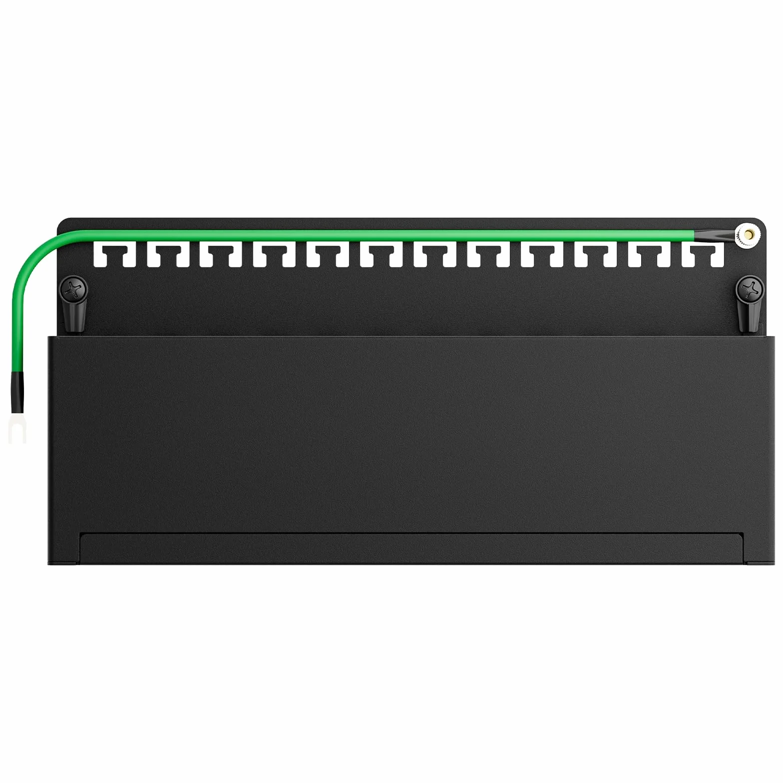 FGB CAT 7 Patchpanel panel dystrybucyjny 12-portowy - montaż stołowy/na ścianie/na biurko ekranowany 12X gniazdo RJ45 - LSA panel dystrybucyjny dla przełącznika sieciowego Gigabit