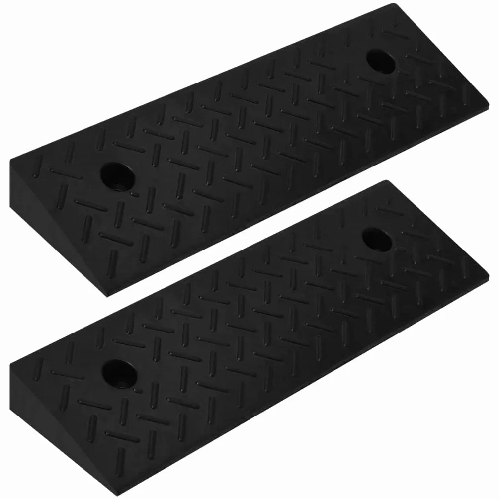 vidaXL Najazdy krawężnikowe gumowe 2 szt. 50 x 17,5 x 5 cm