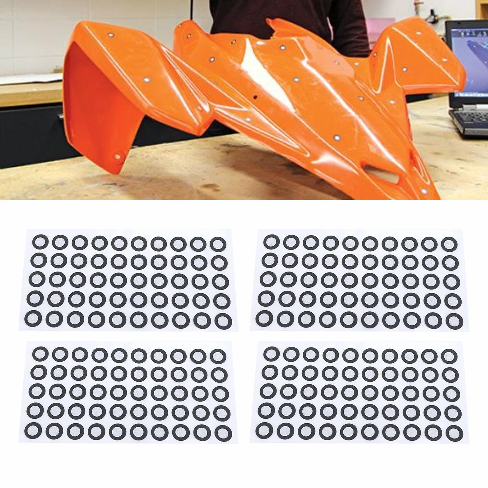 Markery do Skanowania 3D 6,0 Mm do Skanera 3D, 500 szt. Markerów Punktów Odniesienia 3D do Skanowania 3D, Markery Odbicia Rozproszonego do Skanera 3D