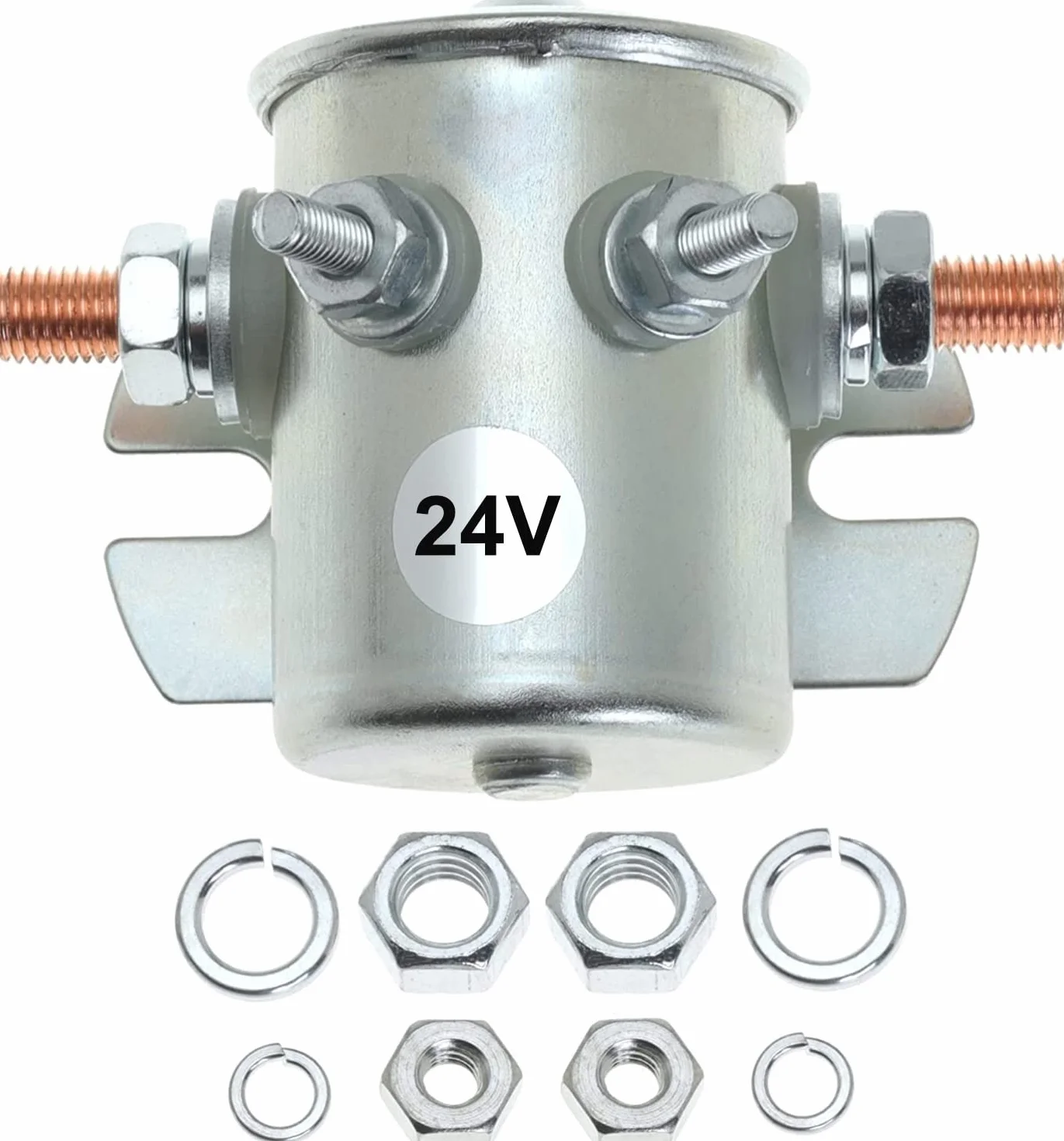 Gebildet 24VDC Przekaźnik Elektromagnetyczny 4 Zaciski Niklowanie 200A Do Wózków Golfowych Marine