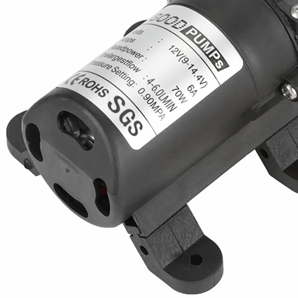 Pompa Membranowa 12V 0,9MPa 6L/min 70W Samozasysająca Wodna