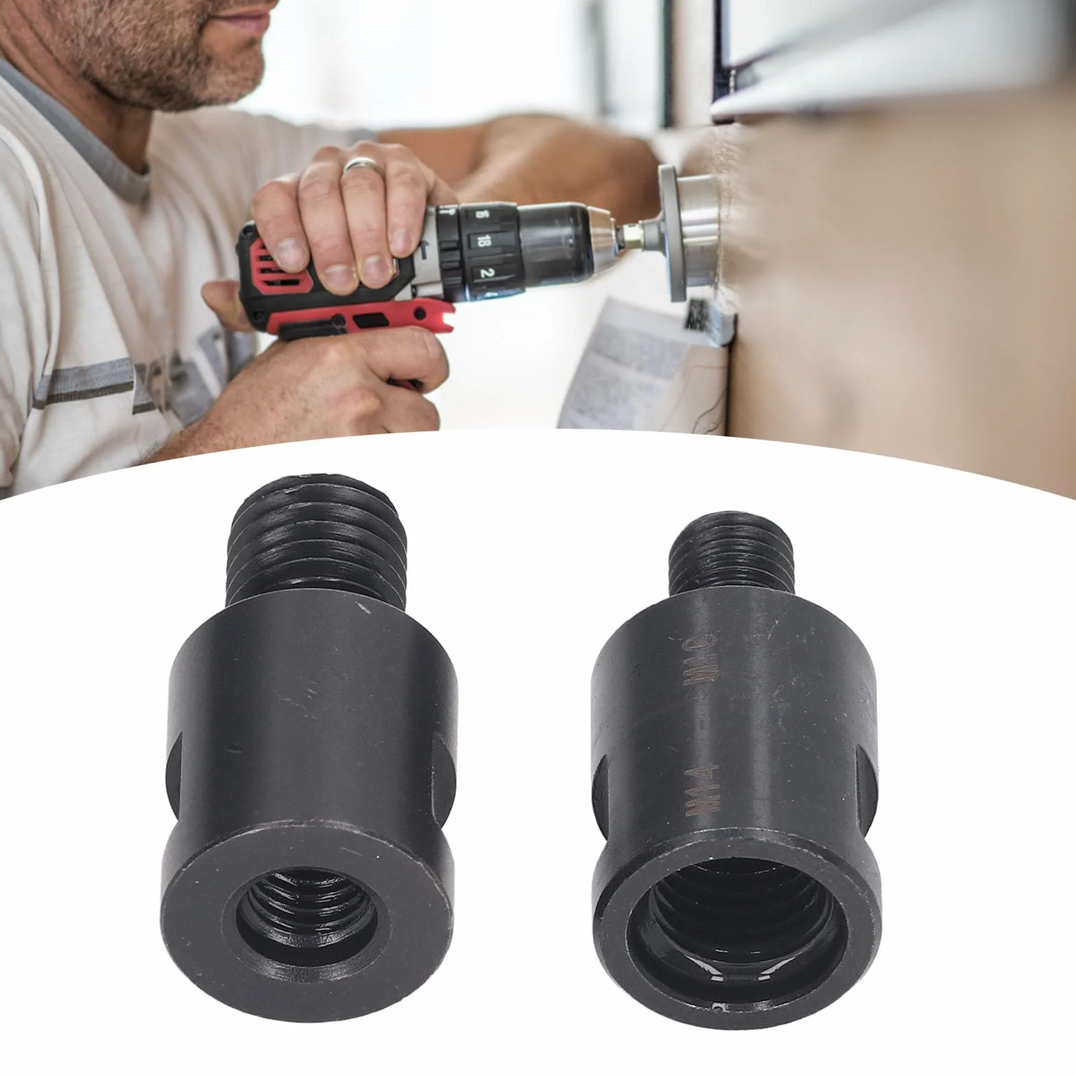 Adapter Konwertera Gwintu M10 do M14, Pręt Przedłużający do Wiertła Rdzeniowego i Szlifierki Kątowej