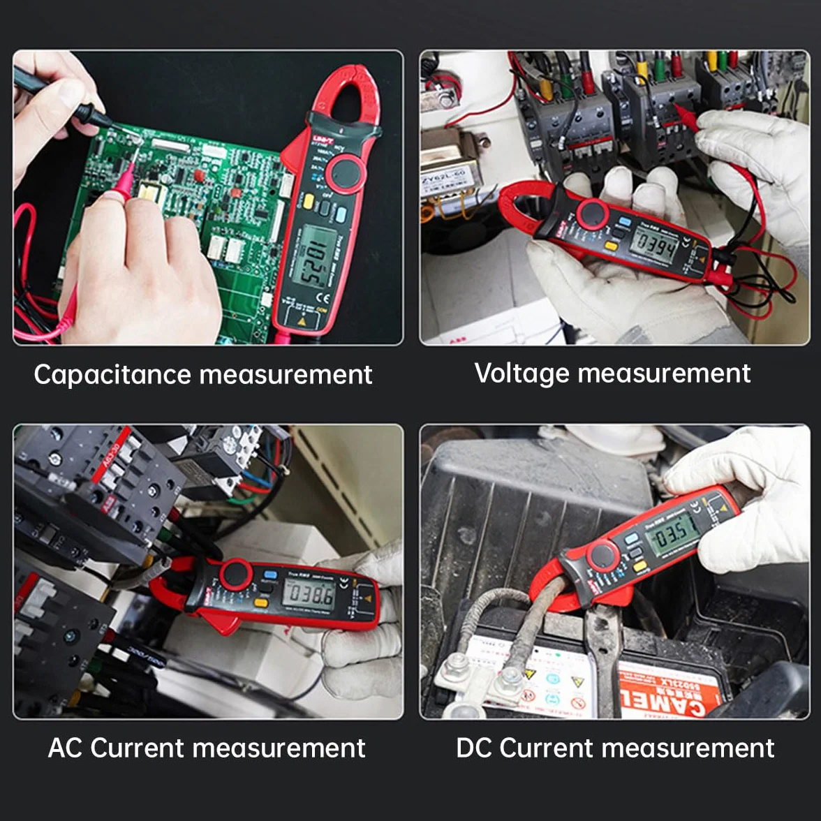 UNI-T UT210D seria UT210 Mini zacisk miernika, 200A AC/DC, 600 V AC/DC, 60 kHz, -40°C-1000° C/-40°F-1832°F