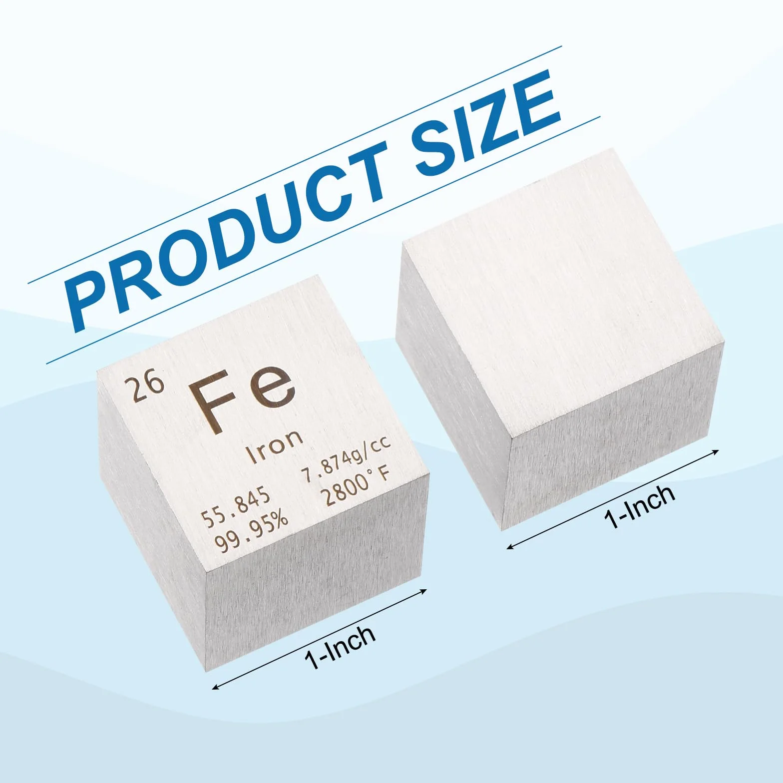 PATIKIL Żelazna kostka, metalowy element, blok magnezu 25,4 mm do laboratorium