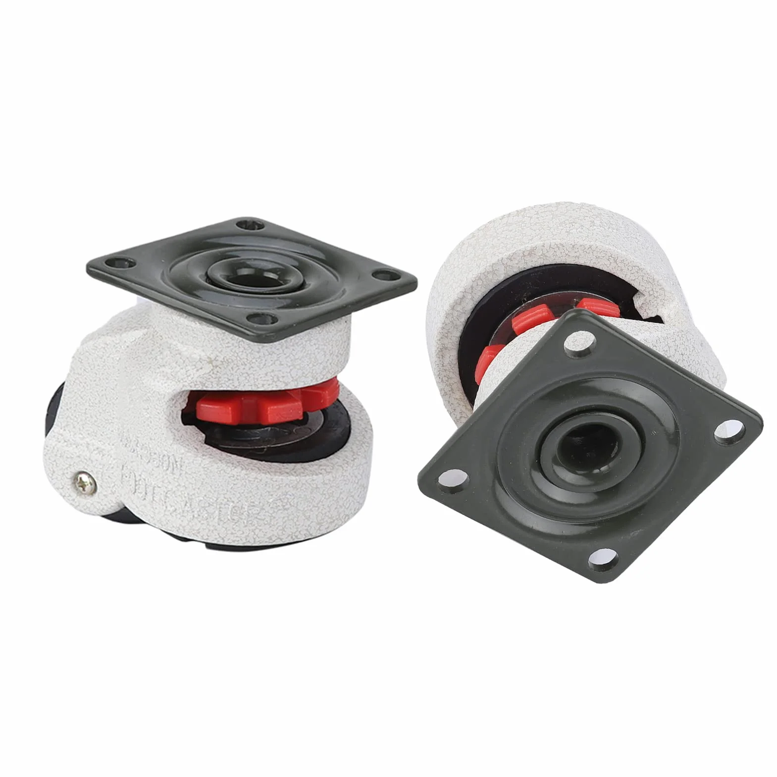 Nylon Aluminiumlegierung Industrielle Nivellierung Nachlauf Rollen GD-40F 4 Stücke