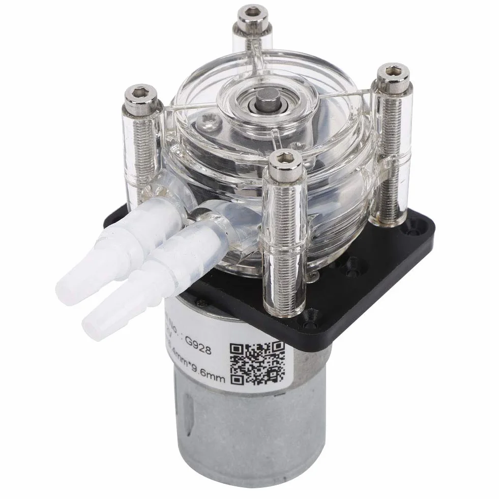 Oumefar Pompa perystaltyczna DC 12 V, pompa dozująca, pompa perystaltyczna, trzy rolki, duża pompa dozująca przepływu, ilościowa pompa dozująca kroplówka do skrzyni biegów, silników, laboratorium, akwarium