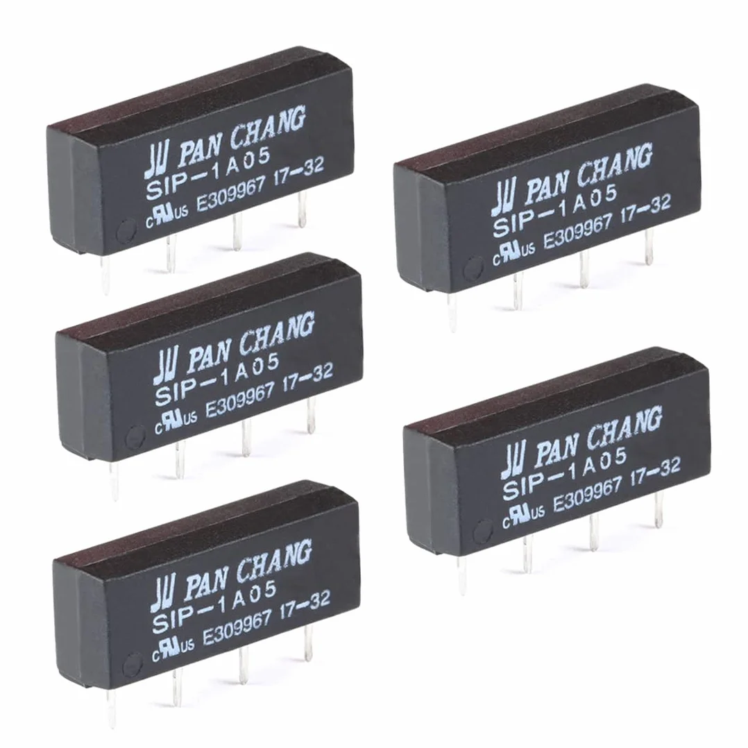 Hailege SIP-1A05 5 V Reed Switch Relay 5V SIP-1A05 Reed Relay Switch 4 piny DC Resistance 450-550 omów