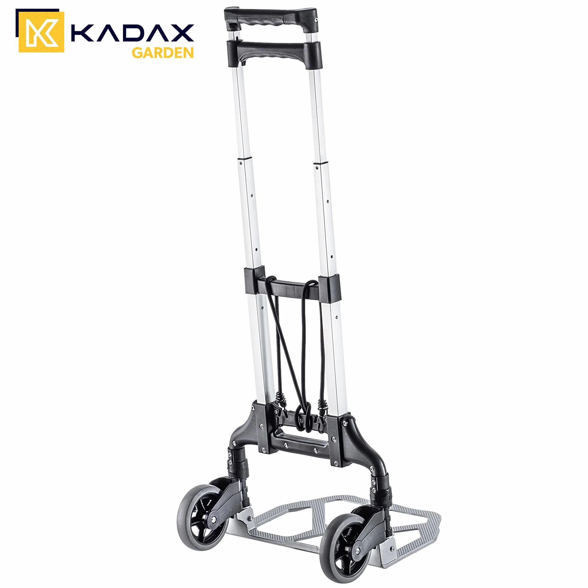 KADAX Wózek transportowy składany aluminiowy teleskopowy uchwyt antypoślizgowa platforma