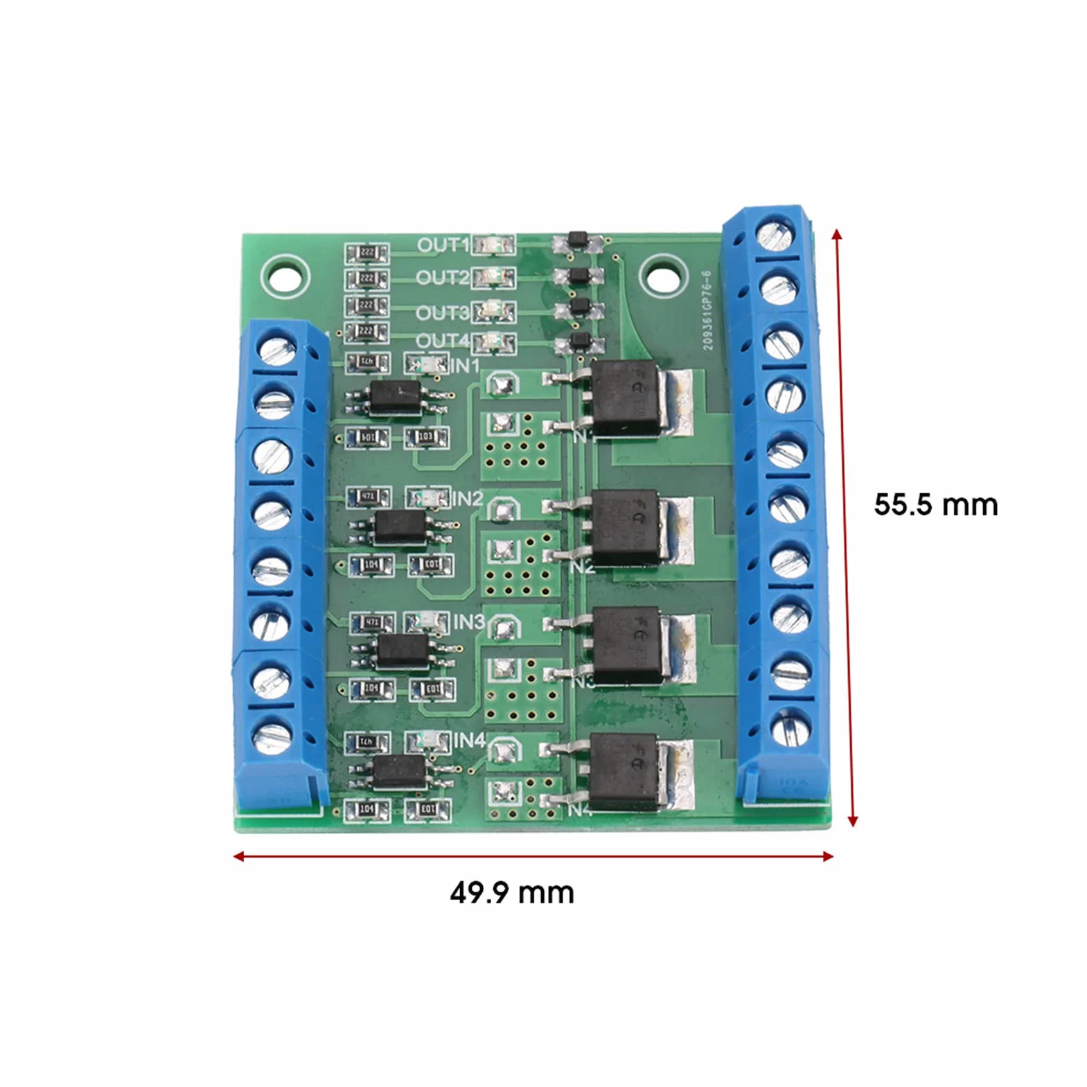 Płyta Mosfet, 8 Kanałów, Płyta Mosfet Yctze, 8 Kanałów PWM 4-kanałowy moduł MOS FET Wzmacniacz PLC Płytka Drukowana moduł Sterownika 3-20 V do 3.7-27VDC 10A
