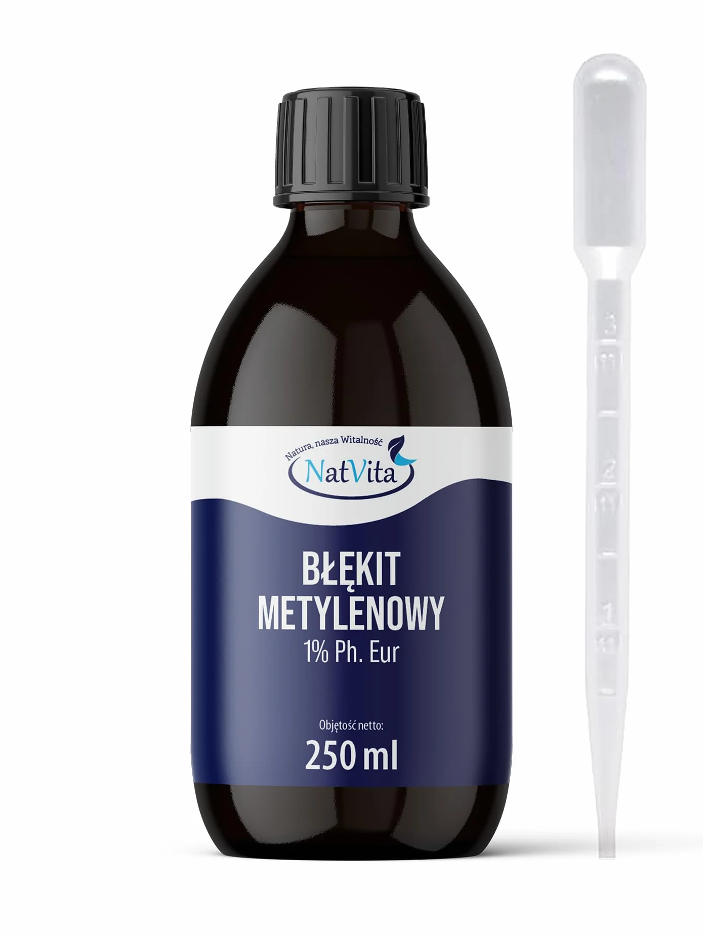 Błękit Metylenowy 250ml Roztwór 1% - Jakość Farmaceutyczna, Sprawdzona Laboratoryjnie