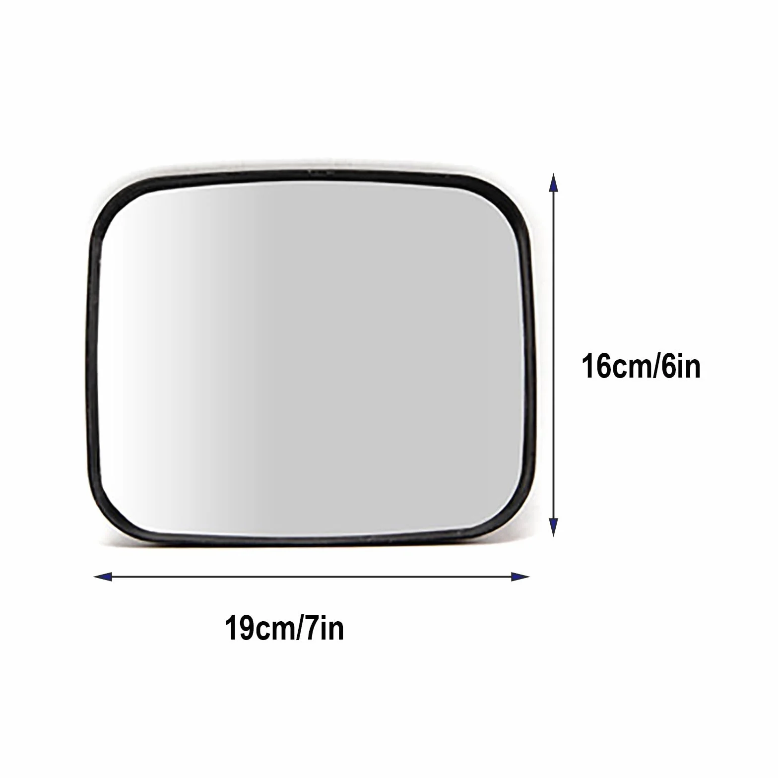 Acrylic Safety Convex Mirror, Traffic Curved Mirror, Adjustable Bracket for Garage, Warehouse & Indoor or Outdoor Surveillance, Wide Angle Clear View, Rectangle(16x19cm/6x7in)