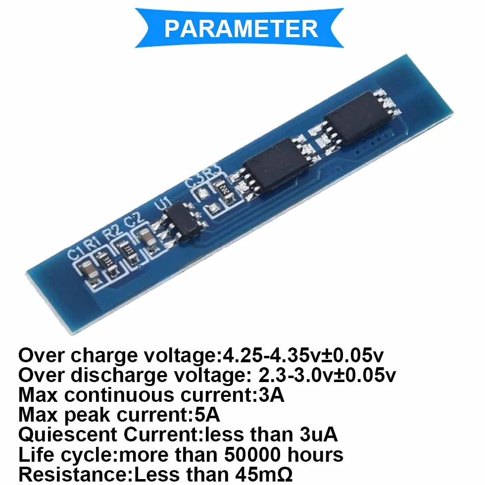 5 SZTUK 2S 3A 7,4 V 8,4 V 18650 litowa płyta ochronna do ładowarki Moduł ładowarki BMS płyta ochronna PCB do ogniwa baterii litowo-jonowej z paskiem niklowym