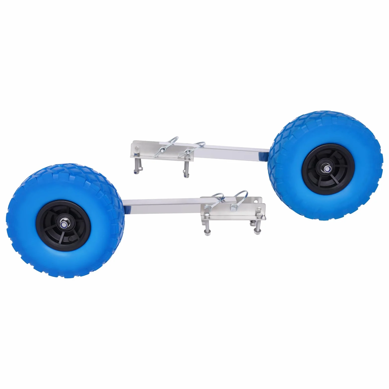Ponton 150 kg, koła transportowe ze stali nierdzewnej 15 x 8,5 cm, zdejmowane do łodzi