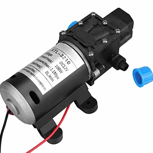 Samozasysająca pompa wodna 12V DC 100W 8L / Min 160Psi wysokociśnieniowa membranowa samozasysająca pompa wodna do mycia