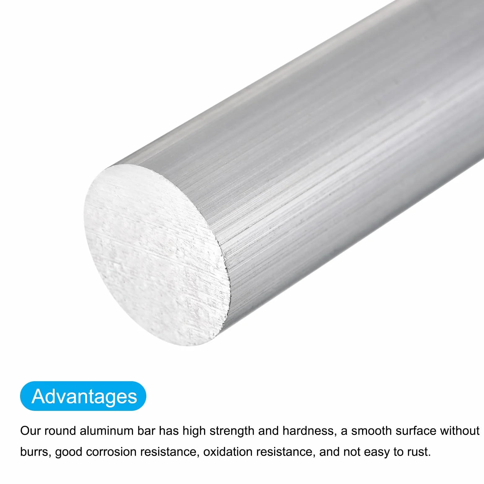 QUARKZMAN Aluminiowy okrągły pręt o średnicy 1/2", metalowy pręt do tokarki, masywny aluminiowy 6061, długość 12 cali, do narzędzi DIY
