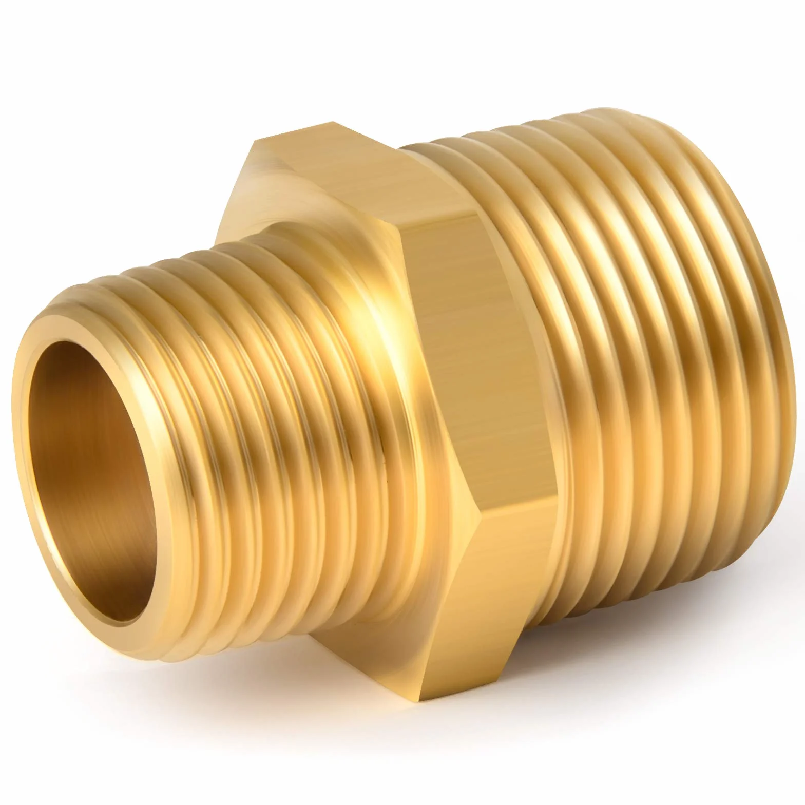 2 szt. 1/8" męski BSP x 3/8" męski BSP mosiądz Redukcja Hex Nipple Złącze rurowe