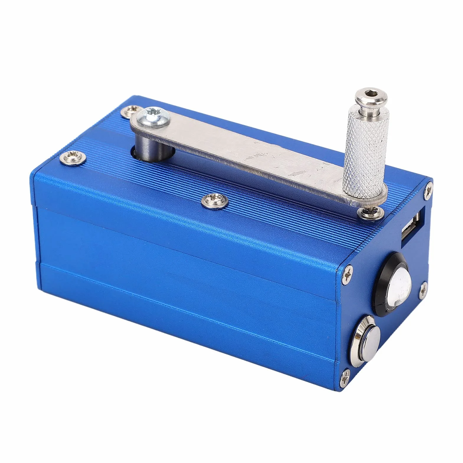 Generator Ręczny Korbowy 3W-4W, Przenośny Power Bank z Światłem COB, Stop Aluminium