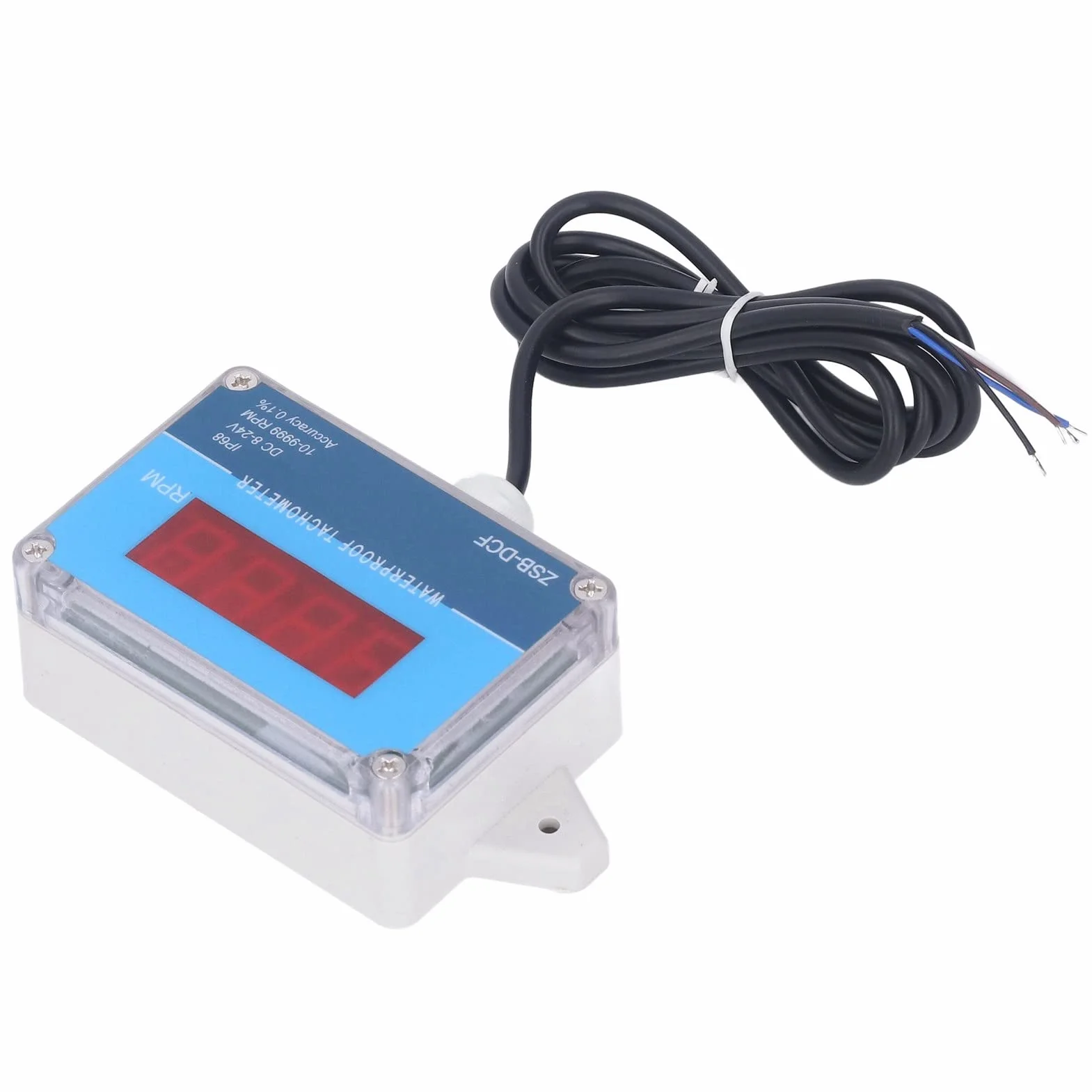 Obrotomierz Silnika IP68 Wodoodporny Cyfrowy Wyświetlacz LED DC 8-24V z Czujnikiem Halla