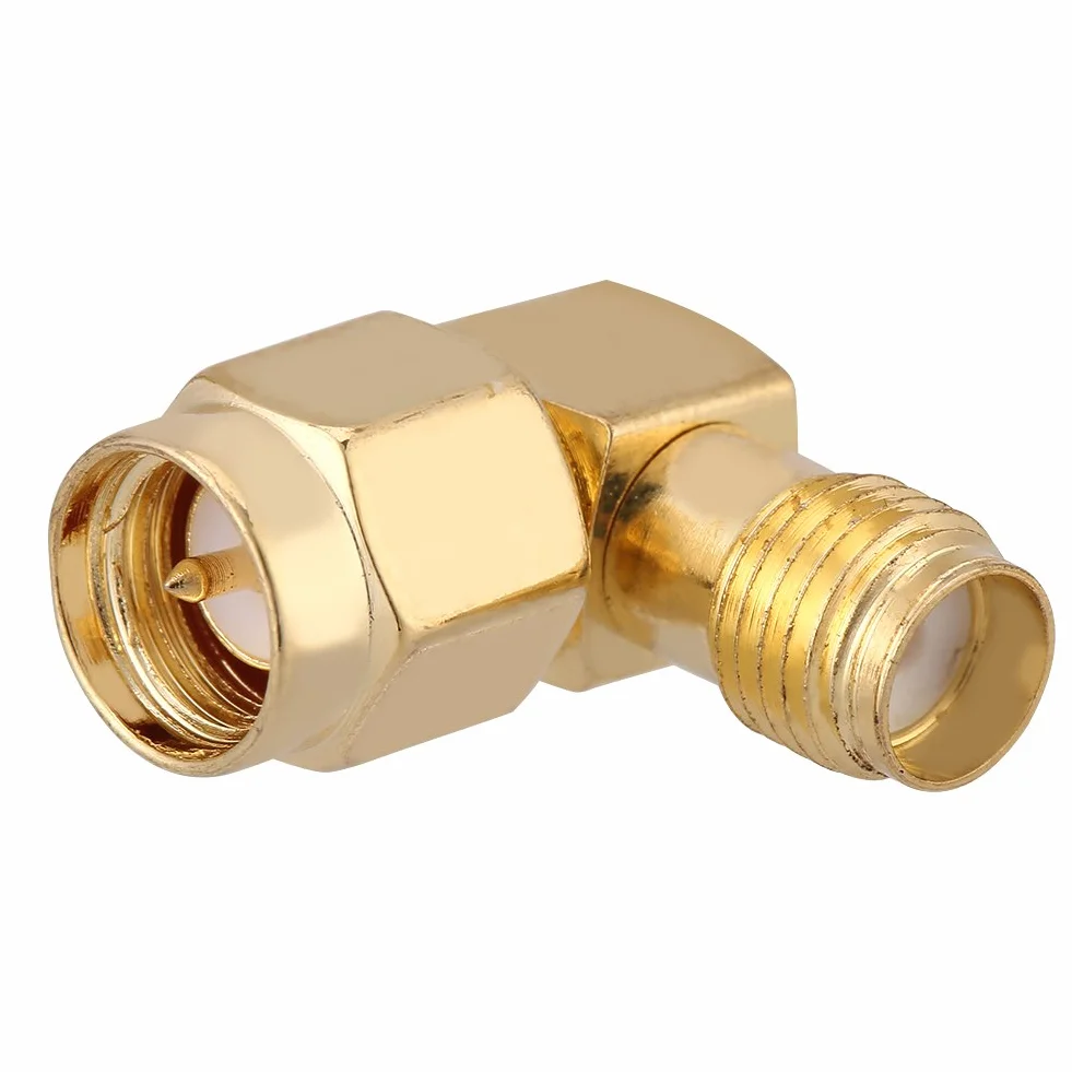 Walfront Adapter SMA kątowy 90° złącze koncentryczne RF do anteny Wi-Fi