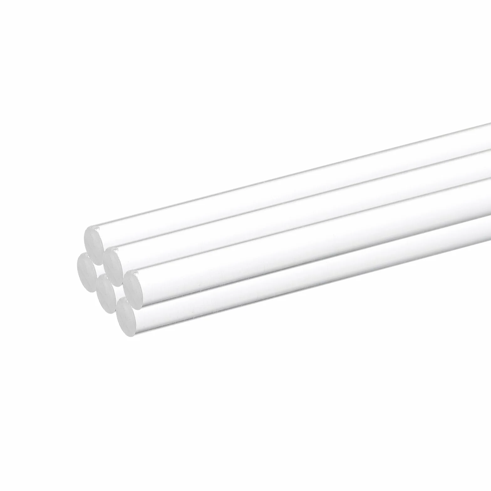 QUARKZMAN 6 sztuk akrylowych okrągłych prętów 2 mm x 300 mm, przezroczyste akrylowe pręty z tworzywa sztucznego, paski do majsterkowania, oświetlenia, dekoracji ogrodu, 1/6" x 32"