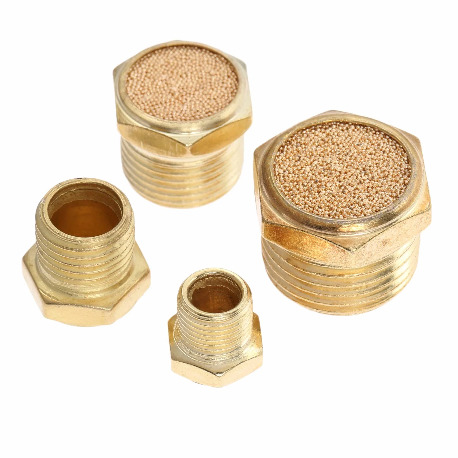 Pneumatyczne Odpowietrznik Tłumik 1/8" 1/4" 3/8" 1/2" Mosiądz Reduktor Hałasu 5 Sztuk