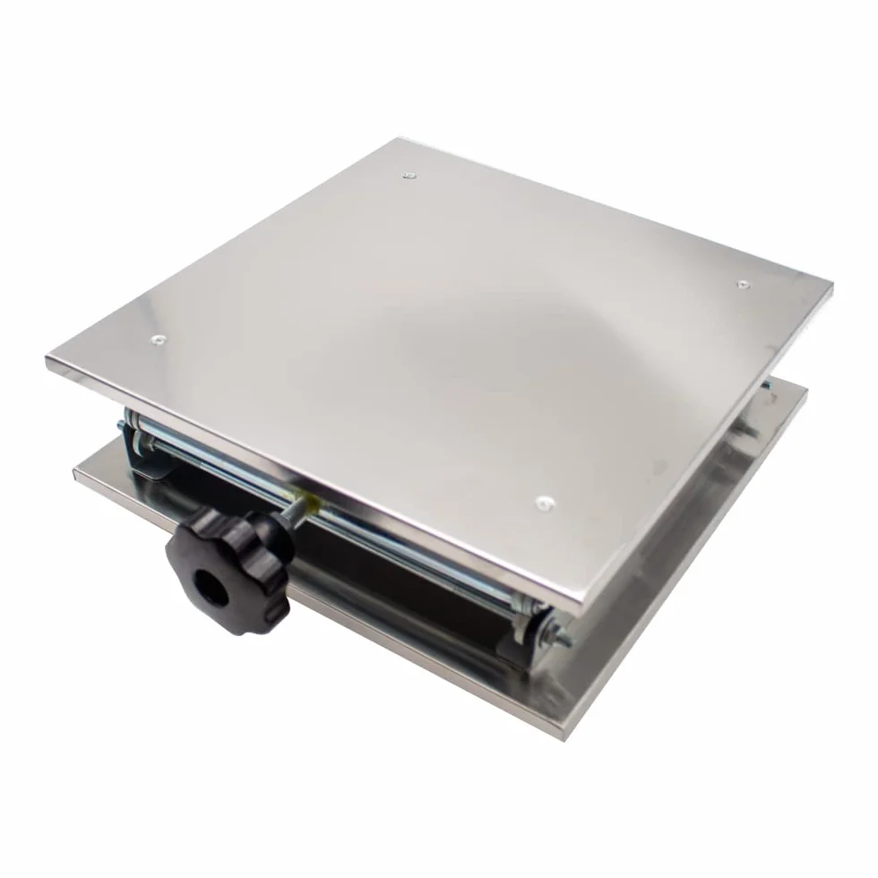 Toplionace 30x30cm Ręczny Stół Podnośny ze Stali Nierdzewnej 304, Laboratorium Stołu Przesuwnego Osi z 9-46 Cm śrubowa Platforma Podnosząca, Maksymalne Obciążenie 25 Kg