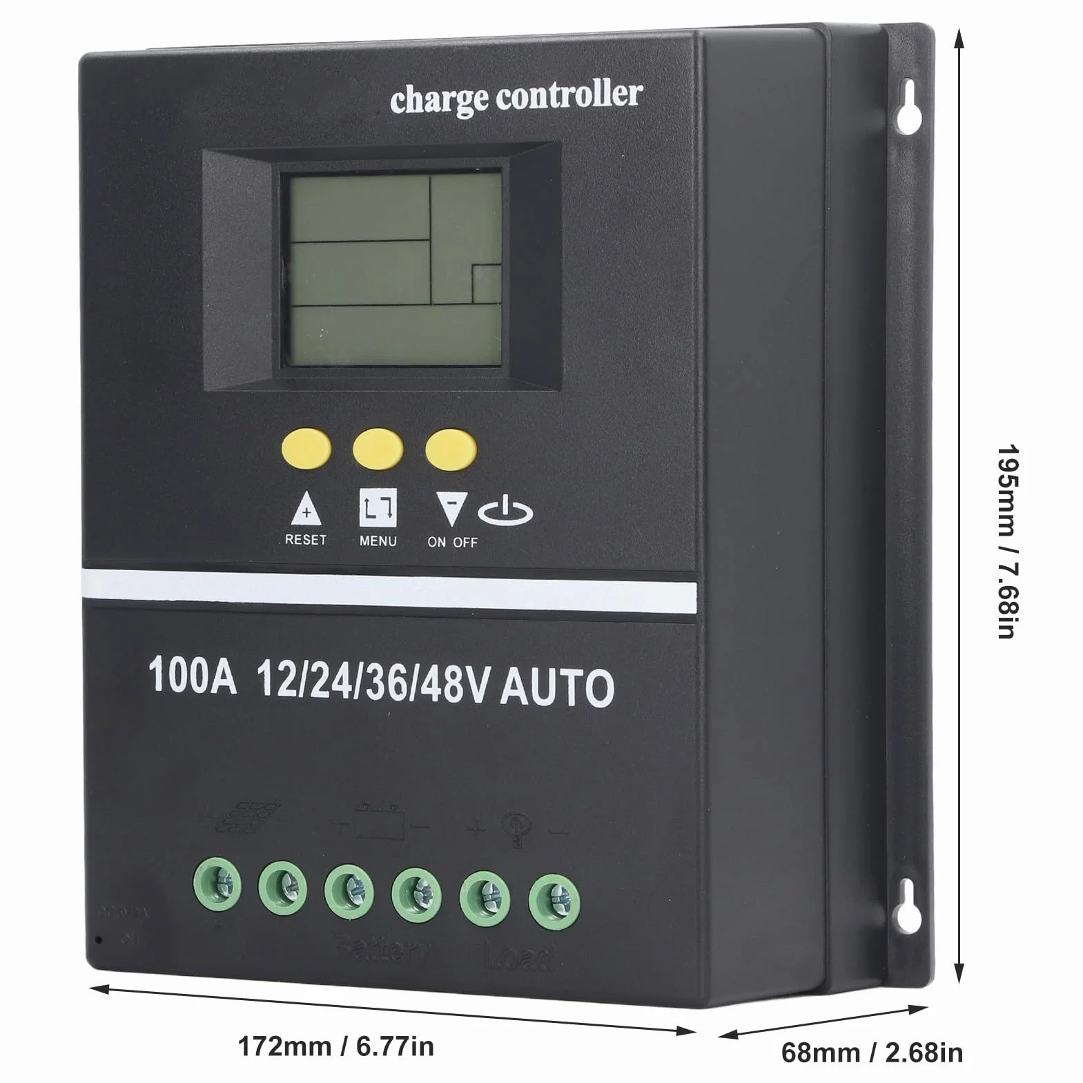 Kontroler ładowania słonecznego MPPT 100A z wyświetlaczem LCD 7 trybów pracy